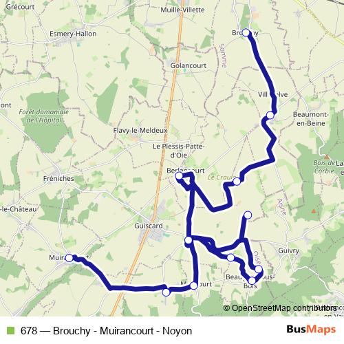 678 bus Line Map