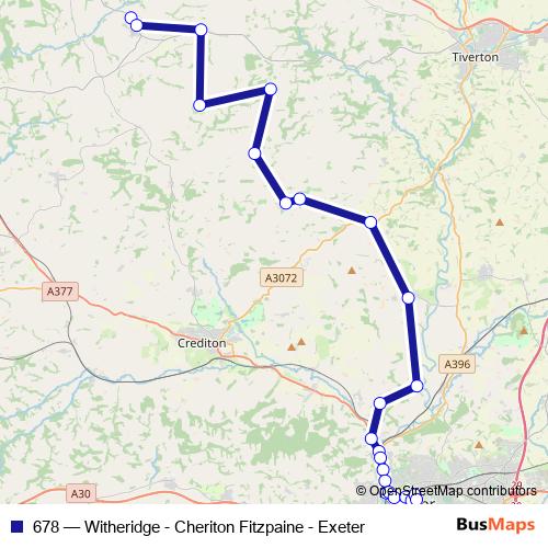 678 bus Line Map
