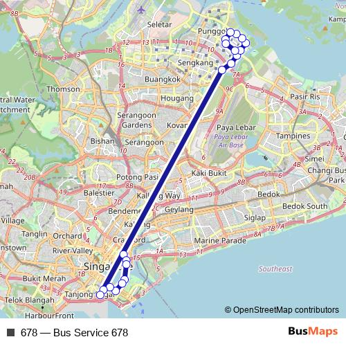 678 bus Line Map