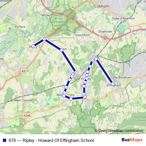 678 bus Line Map