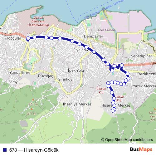 678 bus Line Map