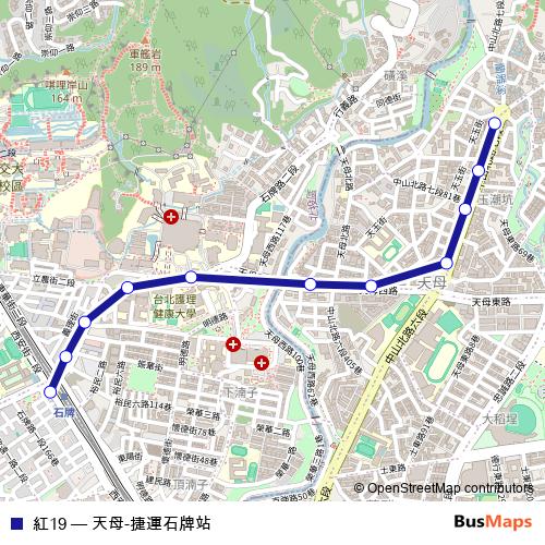 紅19 bus Line Map