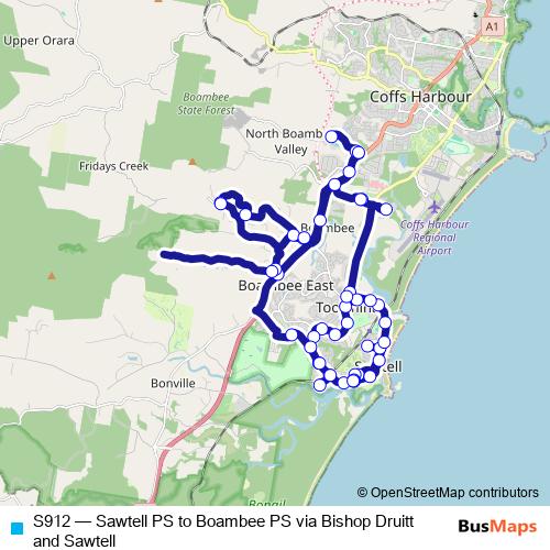 S912 bus Line Map