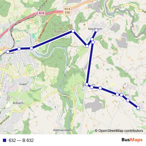632 bus Line Map