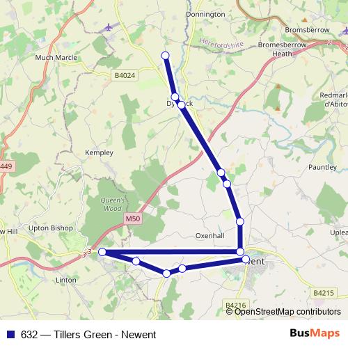 632 bus Line Map