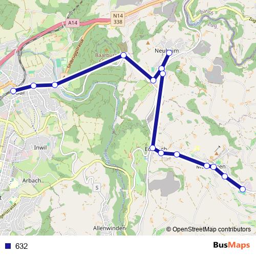 632 bus Line Map