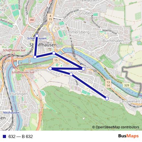 632 bus Line Map