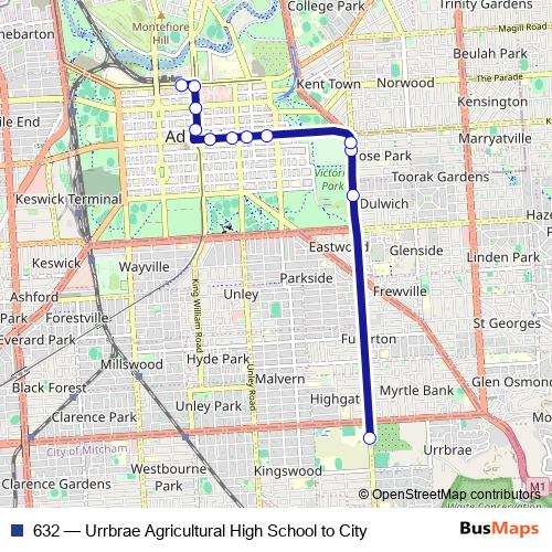 632 bus Line Map
