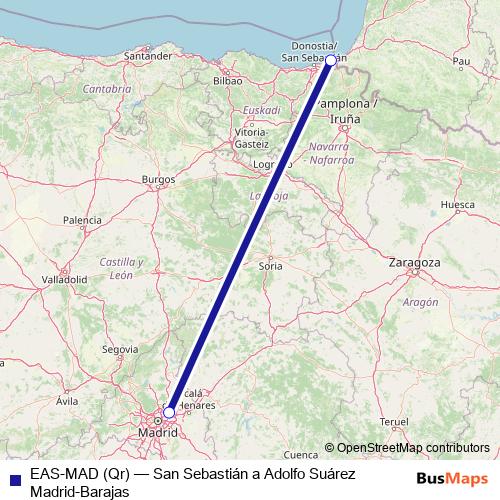 EAS-MAD (Qr) air Line Map