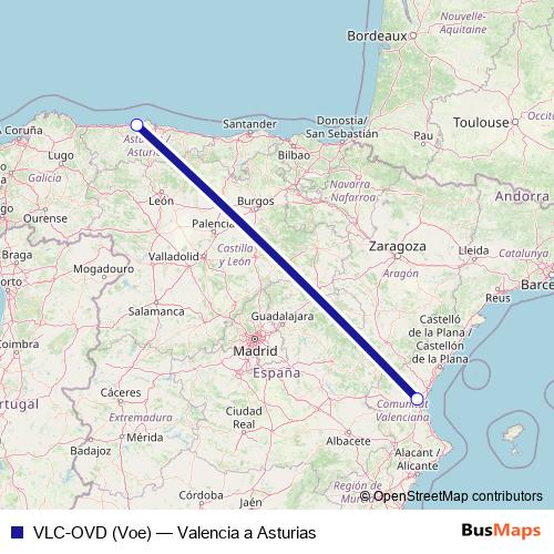 VLC-OVD (Voe) air Line Map