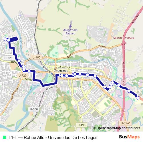 L1-T bus Line Map