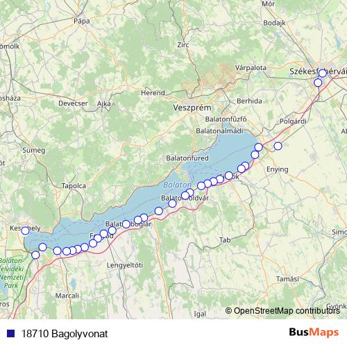 18710 Bagolyvonat rail Line Map