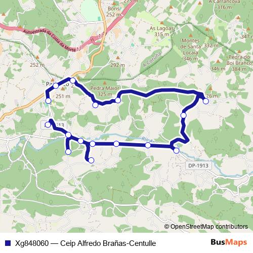 Xg848060 bus Line Map