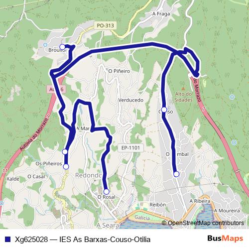 Xg625028 bus Line Map