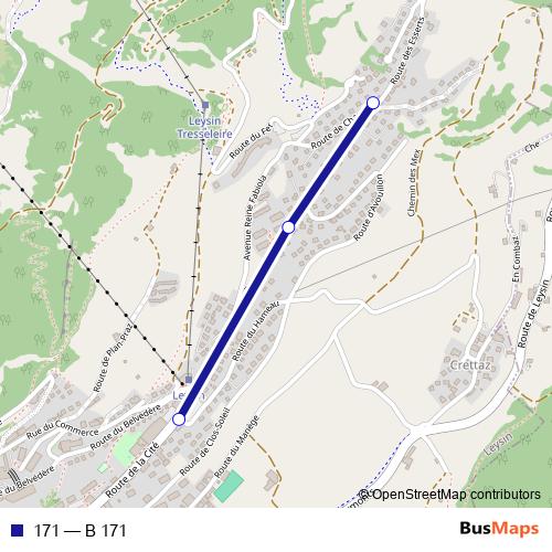 171 bus Line Map