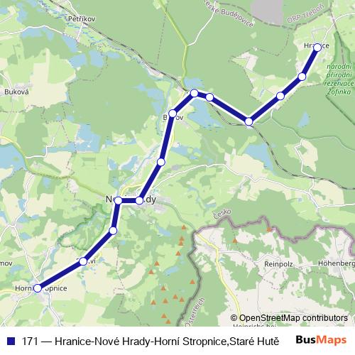 171 bus Line Map