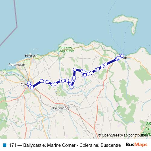 171 bus Line Map