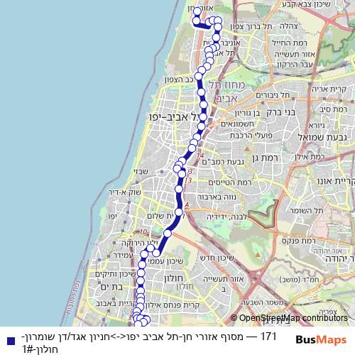 171 bus Line Map