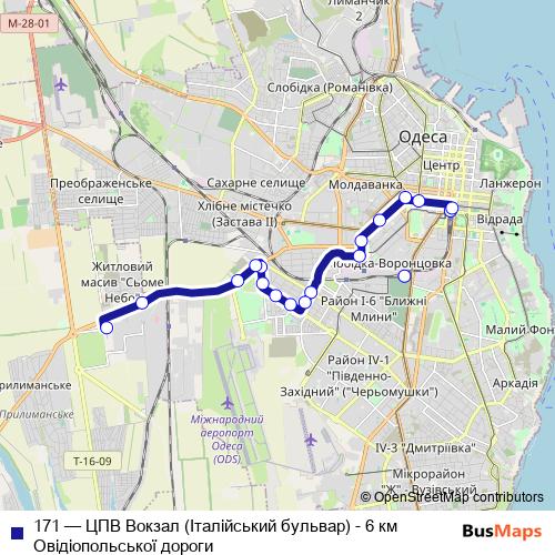 171 bus Line Map