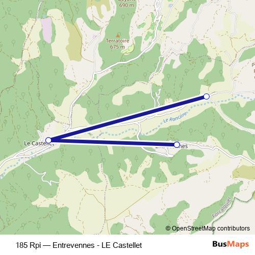 185 Rpi bus Line Map