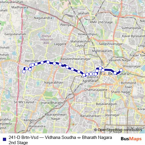 241-D Brtn-Vsd bus Line Map