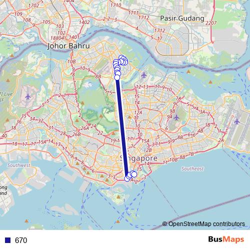 670 bus Line Map