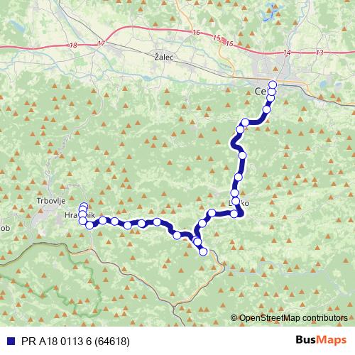 PR A18 0113 6 (64618) bus Line Map