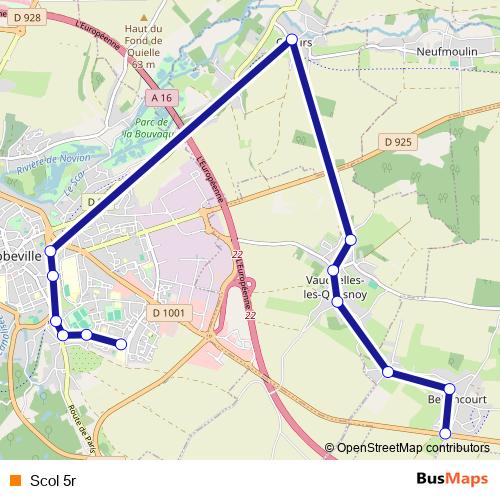 Scol 5r bus Line Map