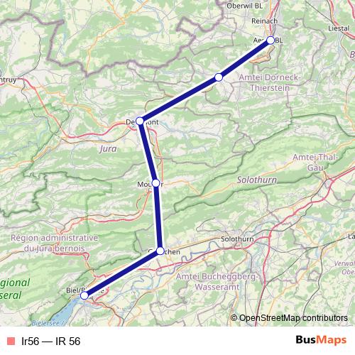 Ir56 rail Line Map