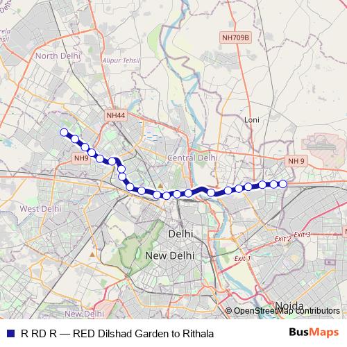 R RD R metro Line Map