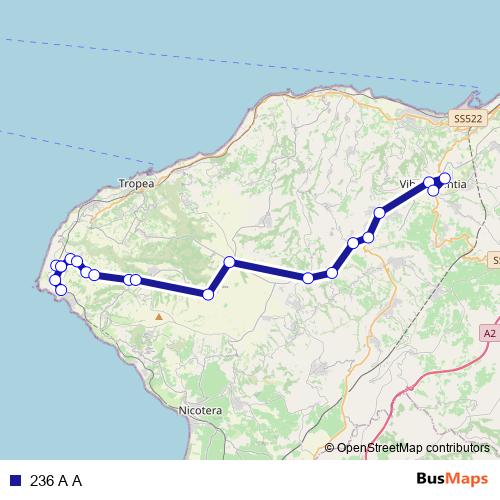 236 A A bus Line Map