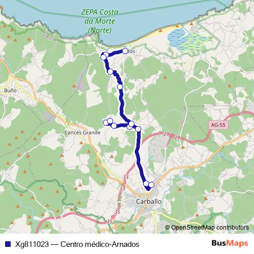 Xg811023 bus Line Map