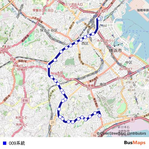 009계통 bus Line Map