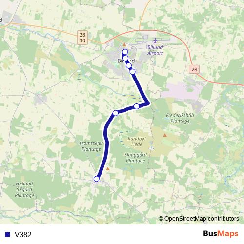 V382 bus Line Map