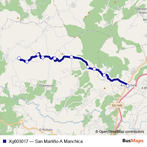 Xg603017 bus Line Map