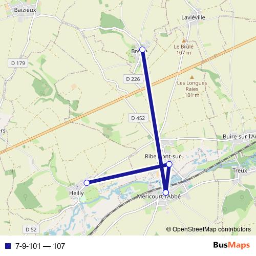 7-9-101 bus Line Map
