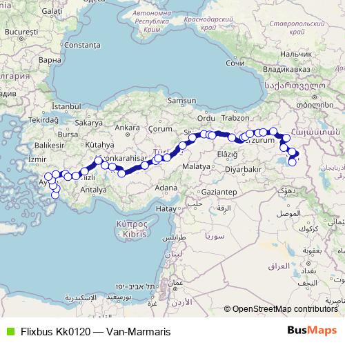 Flixbus Kk0120 bus Line Map