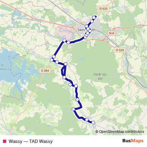 Wassy bus Line Map
