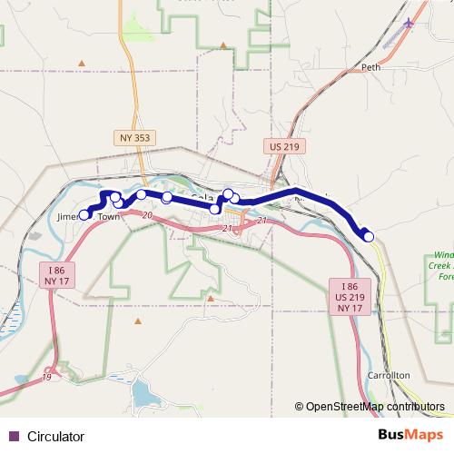 Circulator bus Line Map