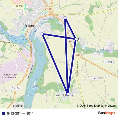 9-13-301 bus Line Map