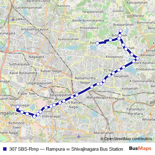 307 SBS-Rmp bus Line Map