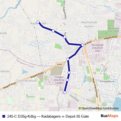 245-C D35g-Kdbg bus Line Map