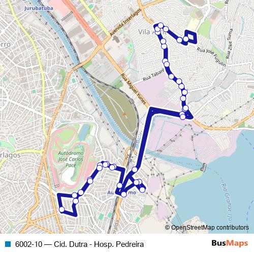 6002-10 bus Line Map