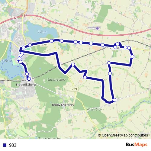 983 bus Line Map