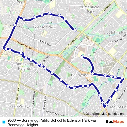 9530 bus Line Map