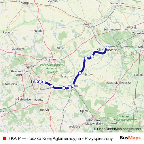 ŁKA P rail Line Map