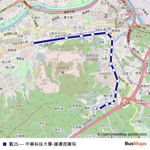 藍25 bus Line Map