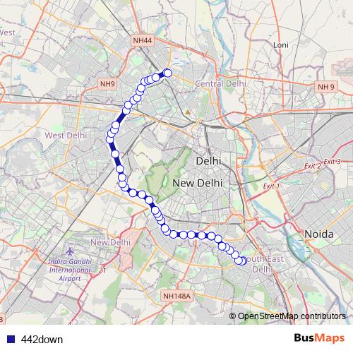 442down bus Line Map