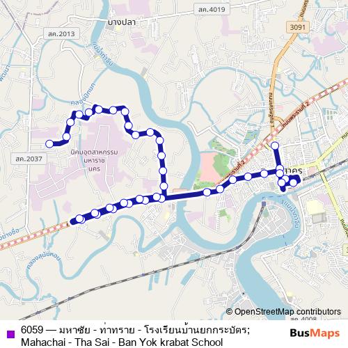6059 bus Line Map