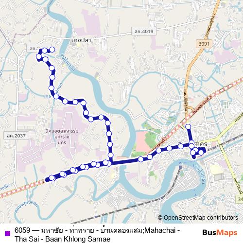 6059 bus Line Map
